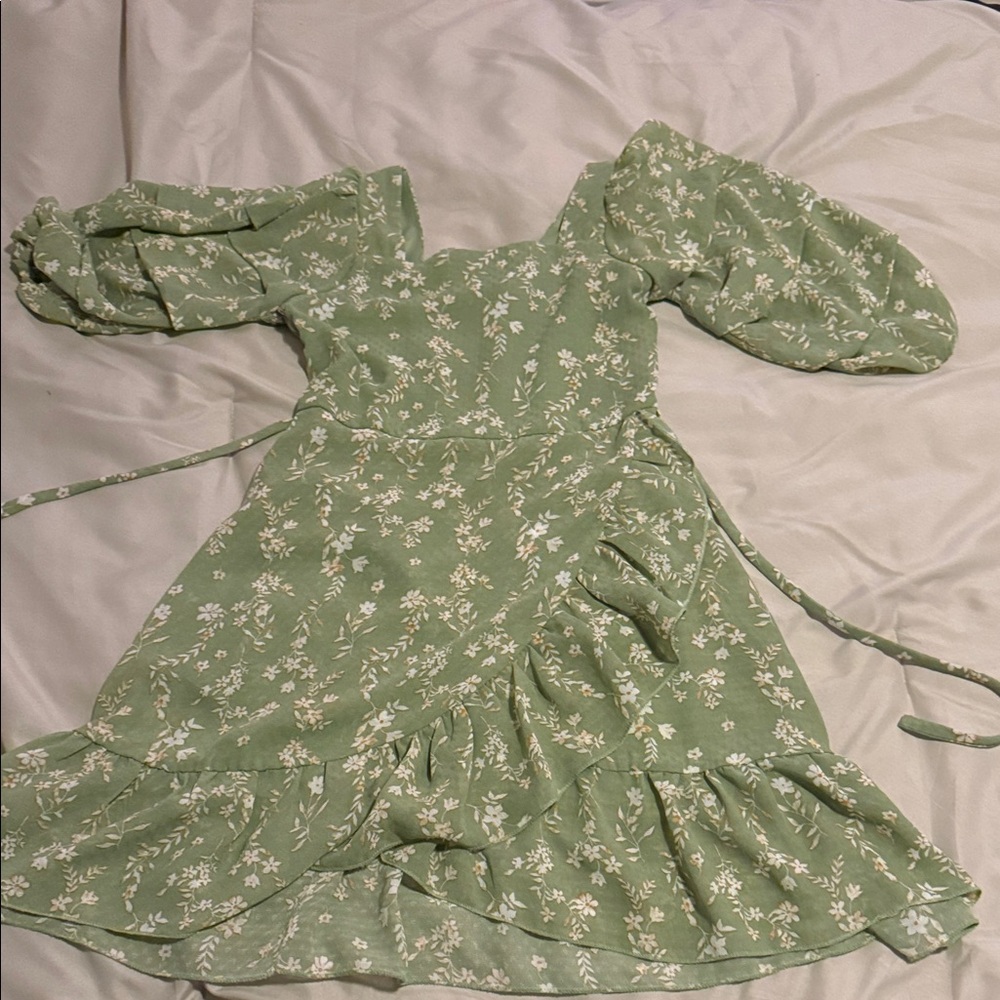 Speechless Kids Sage Floral Dress